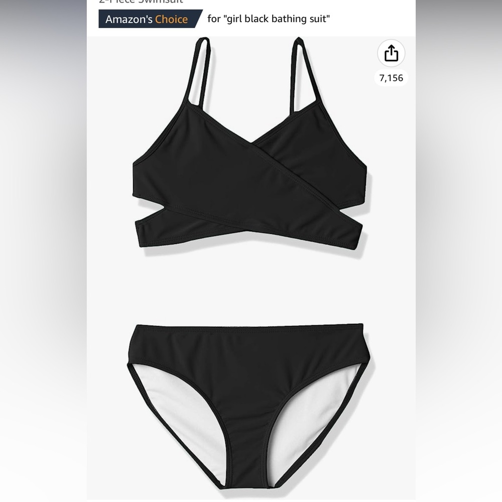 Kanu surf black size 6 kids bathing suit